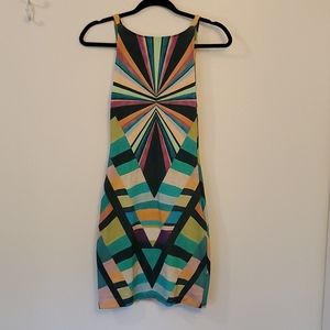 Prism v-back midi dress